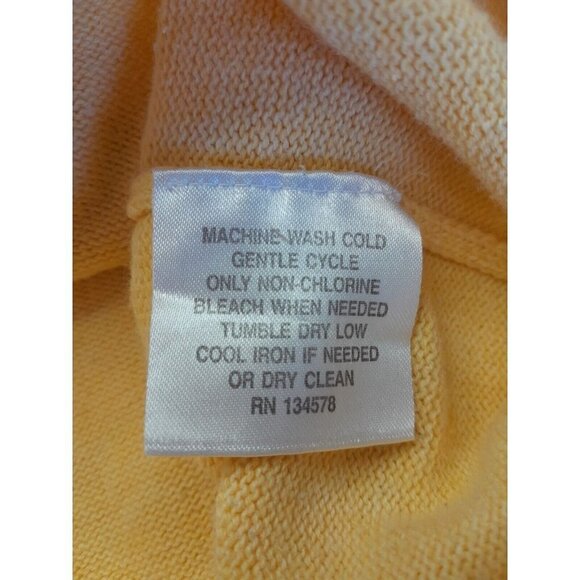 Vineyard Vines Shep & Ian Yellow V-Neck Sweater 100% Cotton Men's XXL - Picture 5 of 7